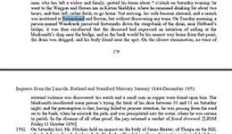 Matthew Dowse Inquest 1850