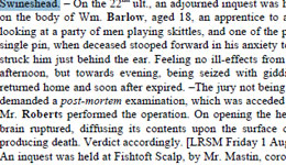 William Barlow Inquest 1845