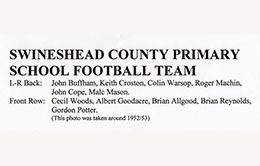 Swineshead County Primary School Football Team Names 1952
