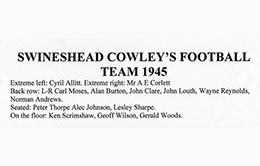 Swineshead Cowley Football Team Names 1945